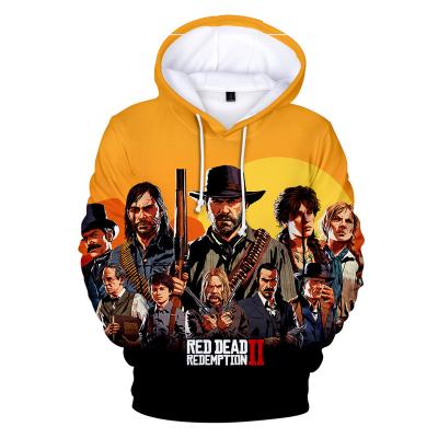 China Wholesale Customizable Cheap Anti-wrinkle Pullover Printing Red Dead Redemption 2 Hoodies Sweatshirt for sale