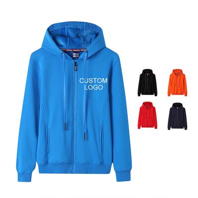 China Anti-pilling men's high quality custom zipper hoodies printing low moq pullover unisex hoodie for sale