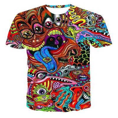 China QUICK DRY 3d printing summer new high quality jumping shirt men's T-shirt fashion T-shirt equipment for sale