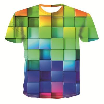 China Youth QUICK DRY T-shirt trend fashion street top geometric graphic t-shirt for men 2021 daily for sale