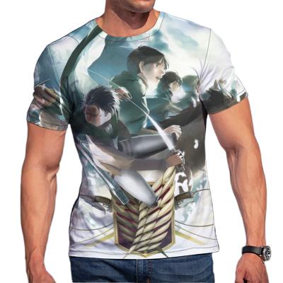 China 3d homens camiseta QUICK DRY Attack No Titan Attack On Titan Poster Short Sleeve Street Cool T-Shirt for sale