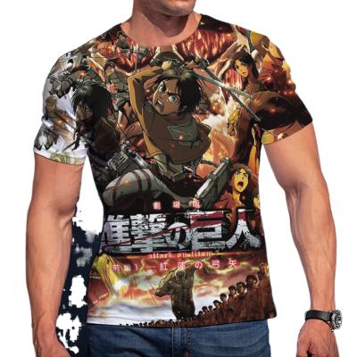 China New QUICK DRY T-shirt fashion anime streetwear 3d printing men's T-shirt for sale