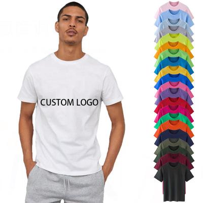 China Custom Logo Wholesale Compressed Cotton T-shirt Men's Summer T-shirt Women's 100% Long T-Shirts for sale