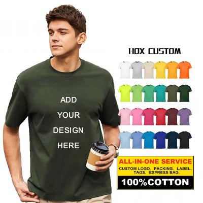 China Compressed Custom Color Short Logo Design Men Soft Custom Shirt T-Shirt 100% Cotton Long Sleeve for sale