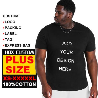 China Compressed 100% Cotton Printed Customized Logo Custom Oversized White T Shirt Unisex Cotton T-shirt for sale