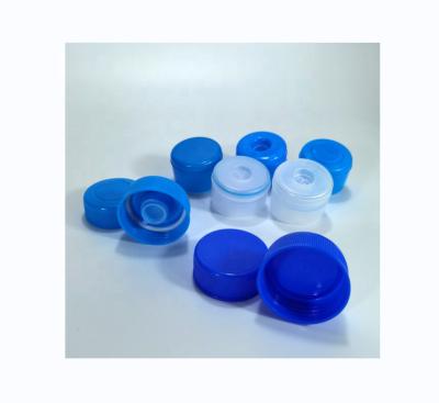 China Non Spill Wholesale Disposable Plastic Caps For 5 Gallon Mineral Water Bottles Spill Proof 55mm Plastic Caps for sale