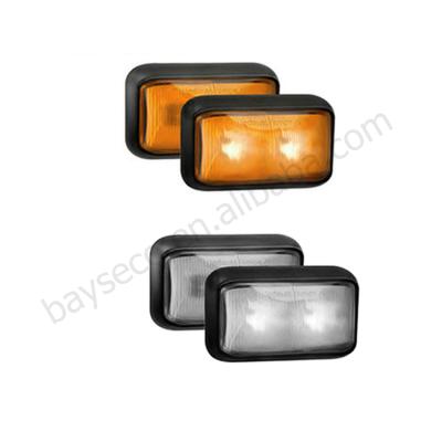 China HST-20115 12V/24V 2 Led Diodes Led Dual Color Clearance Amber Truck Trailer Brand Light Lamp Australia ADR Side Red Certificate for sale