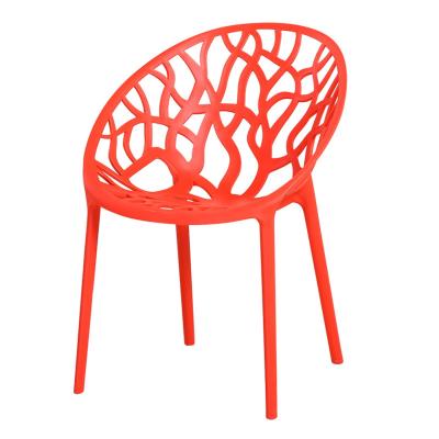 China Contemporary Plastic PP Arm Design Stacking Outdoor Garden Chairs for sale