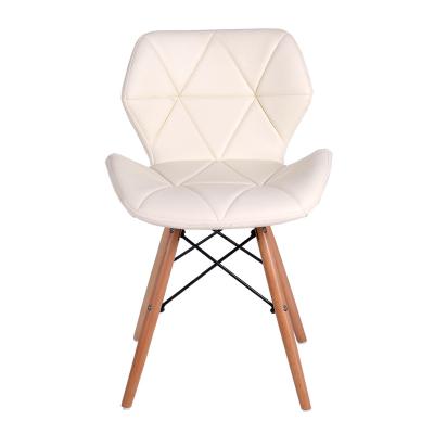 China Eamex Design Modern Classic PU Leather Legs Restaurant Dining Chair for sale