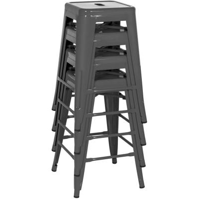 China Contemporary Bistro Metal Industrial Stackable Bar Stools for Kitchen for sale