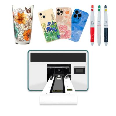 China 300mm Digital UV Hybrid Printer Desktop Card Acrylic Bottle Led Flatbed UV Printer for sale