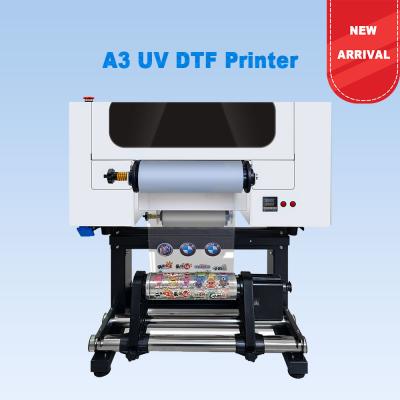 China A3 UV DTF Printer Logo Printing 30CM Roll To Roll UV DTF Printer With Laminating For Stiker for sale