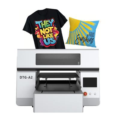 China Doule Station DTG Printer A2 Format Industrial Direct to Garment Textile Machine for sale