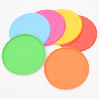 China Printable Pet Toy Dog Logo Silicone Stocked Flight Disc for sale