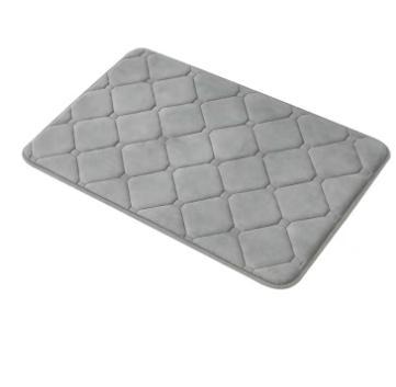 China Viable Anti-Slip Foam Gray Bath Mats Rugs Soft Memory Absorbent for sale