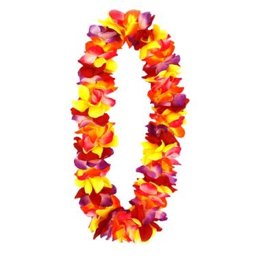 China Hawaii Polynesian Dance Leis Artificial Flower Garland Neck Loop For Luau Party Gift for sale