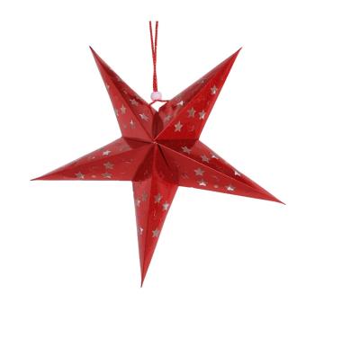 China 3D Holographic Paper Star Paper Lampshade Hanging Star Lantern For Christmas for sale