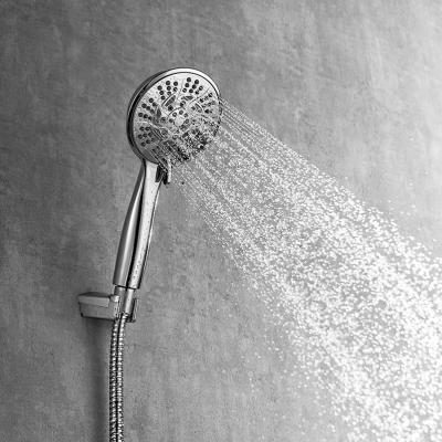 China With diverter bathroom chromed shower head 10 function ABS plastic hand spa high pressure shower head for sale