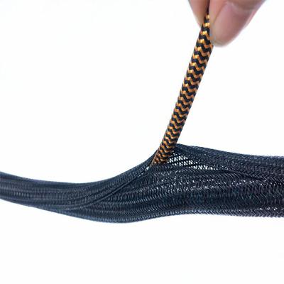 China Cheap And Fine LOW VOLTAGE Flexible Braided Warp Kevlar Braided Sleeving for sale