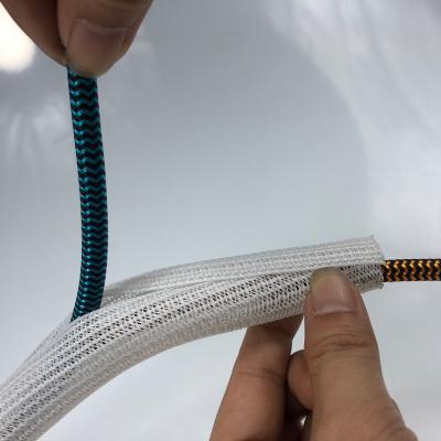 China Single Structure White Indurative 1/4 Alumina Expandable Carbon Fiber Braided Sleeve Cable are sold by weight for sale