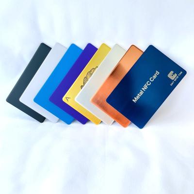 China Waterproof / Waterproof Colorful Metal NFC Card With Engrave Gold Or Silver Logo For Business VIP Cards for sale