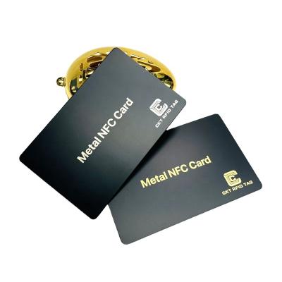 China White Black Matte Metal Waterproof / Waterproof NFC Card With Engrave Gold Or Silver Logo For Business VIP Cards for sale