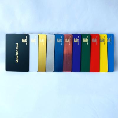 China Waterproof / Waterproof Color Programmed Metal Logo NFC Custom Card For VIP Business Name Access Control Card for sale