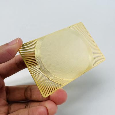 China Waterproof / Waterproof Luxury 24K Gold Metal NFC Card For Digital Business Card for sale