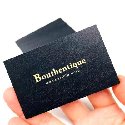 China Custom Engraved Waterproof/Waterproof Logo Black RFID NFC Card NFC Business Cards Hotel Bamboo Wooden Cards for sale