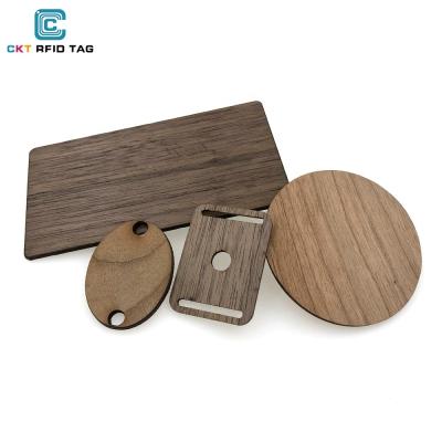 China Custom 100% Recyclable Waterproof/Waterproof Logo Shape And Sized NFC Wooden Key Card Tag For Hotel Key System for sale