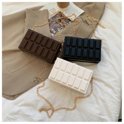 China Cute Fashion Chocolate Clutch Bag Shoulder Messenger Bag 2021 Handbags For Women Pinch for sale