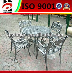 China Garden Set White Metal Antique Embossed Outdoor Furniture for sale