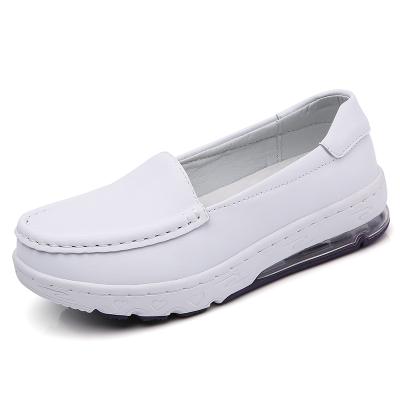 China Wholesale Anti Slip Non Slip Hospital Breathable Custom Logo Latest White Flats Nurse Shoes for sale