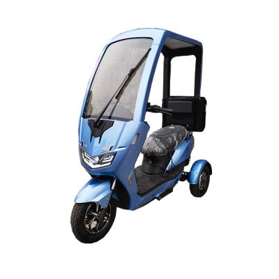 China Passenger 3 Wheeled Electric E-scooter Tricycle With Roof And Self-adaptive Rotation And Shock Absorption for sale