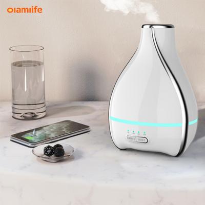 China Olamlife Ultrasonic Diffuser 200ml Oil Humidifier Hotel Mini Air Humidifier Portable Home Car Aroma Essential with LED Night Lamp for sale