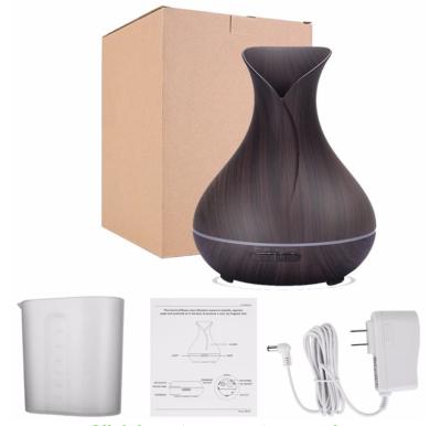 China Changeable Colors LED Light Olam 500ml Ultrasonic Wood Grain Humidifier Aromatherapy Diffuser Aroma Diffuser for sale