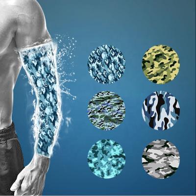 China Camouflage Sports Arm Cuff Sunscreen Breathable Ice Breathable Physical Cool Sleeve Custom Compression Sleeve for sale