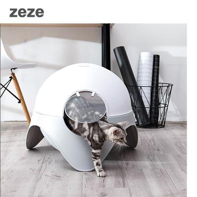 China Fully Enclosed Automatic Design Viable Cat Litter Toilet Box Newest Enclosed Large Cat Litter Box Toilet Cat Toilet Training Potty for sale