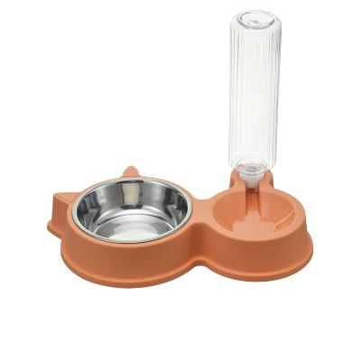 China Automatic Portable Dog Pet Dispenser Water Bottle Feeding Bowl With Automatic Cat Water Fountain Water Dispenser for sale