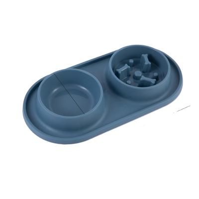 China Wholesale New Style Viable High Quality Plastic Feeder Fun Pet Bowl Plastic Pet Bowl For Dog Double Bowl Pet Feeding Plastic for sale