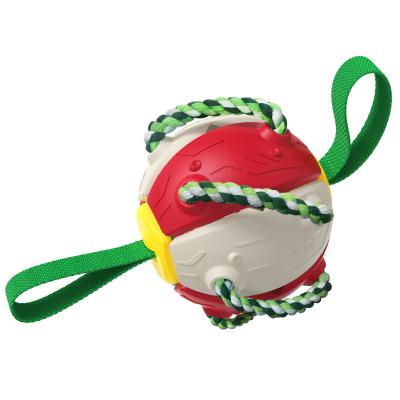 China Sustainable Hot New Amazon Pet Supplies Interactive Disc Puzzle Outdoor Training Football Flying Dog Bite-Resistant Toy for sale