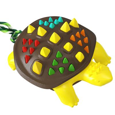 China New Design Sustainable Safe And Eco-friendly Material Turtle Shape Dog Teeth Cleaning Toy Teeth Cleaning Dog Chew Toy for sale