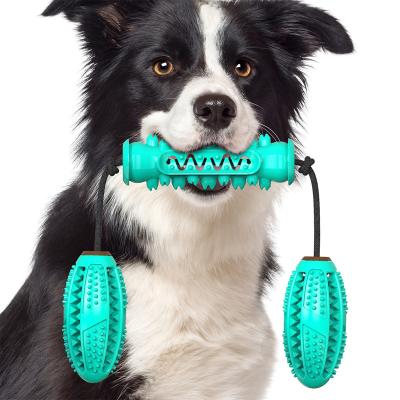 China TPR+Toner+High-strength Polyester Rope Dog Serrated Molars Dumbbell Dog Indestructible Chew Toy for sale