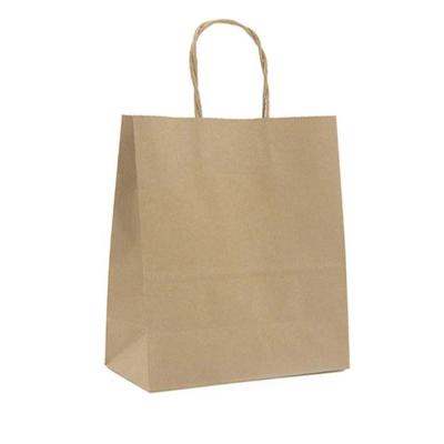 China 2021 Durable High Quality Recycled Materials Factory Direct Selling Kraft Paper Color Shopping Bag for sale