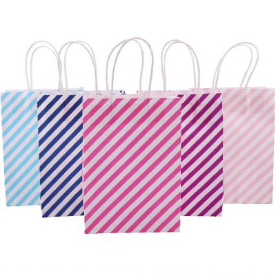 China Factory Wholesale Low Price Biodegradable China Design Packaging Candy Stripe Paper Bags for sale