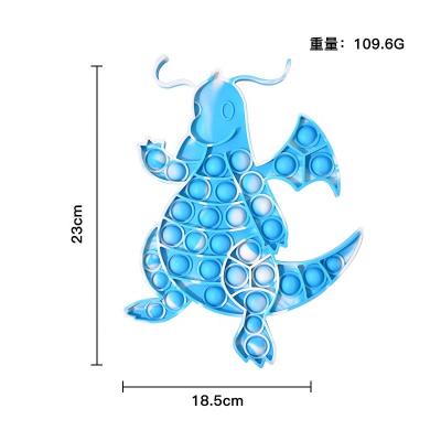 China Playing push noise bubble fidget itting sensory toy, dinosaur autism special needs stress reliever silicone stress reliever noise itting toy for sale