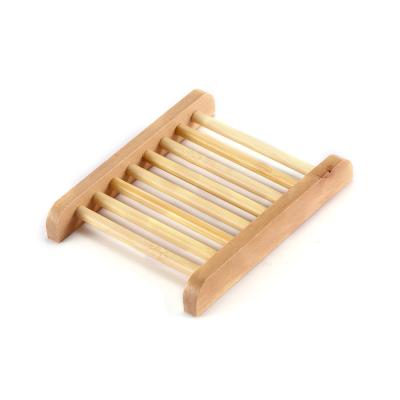 China Modern Wooden Soap Dish Holder Bathroom Natural Wood Soap Tray Shelf Rack Bamboo Soap Dish for sale