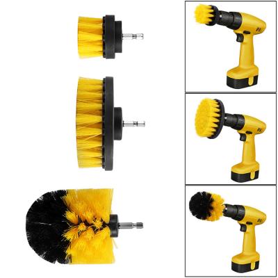 China 3PCS Stocked Electric Drill Brush Scrubber Bristle Bathtub Tile Grout Remover Drill Scrubber Brush for sale