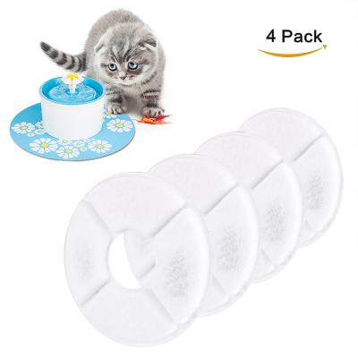 China 4Pcs/Pack Pet Cats Activated Carbon Filter Viable Water Fountain Replacement Automatic Water Fountain Filter for sale