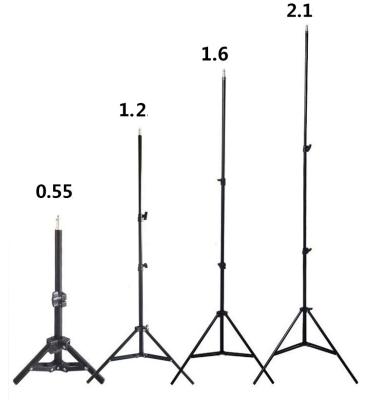 China Hotsale 2.1M/1.6M/1.2M/0.55M Adjustable Photography Tripod PORTABLE Stand with 1/4 Screw Connector for Camero Phone for sale